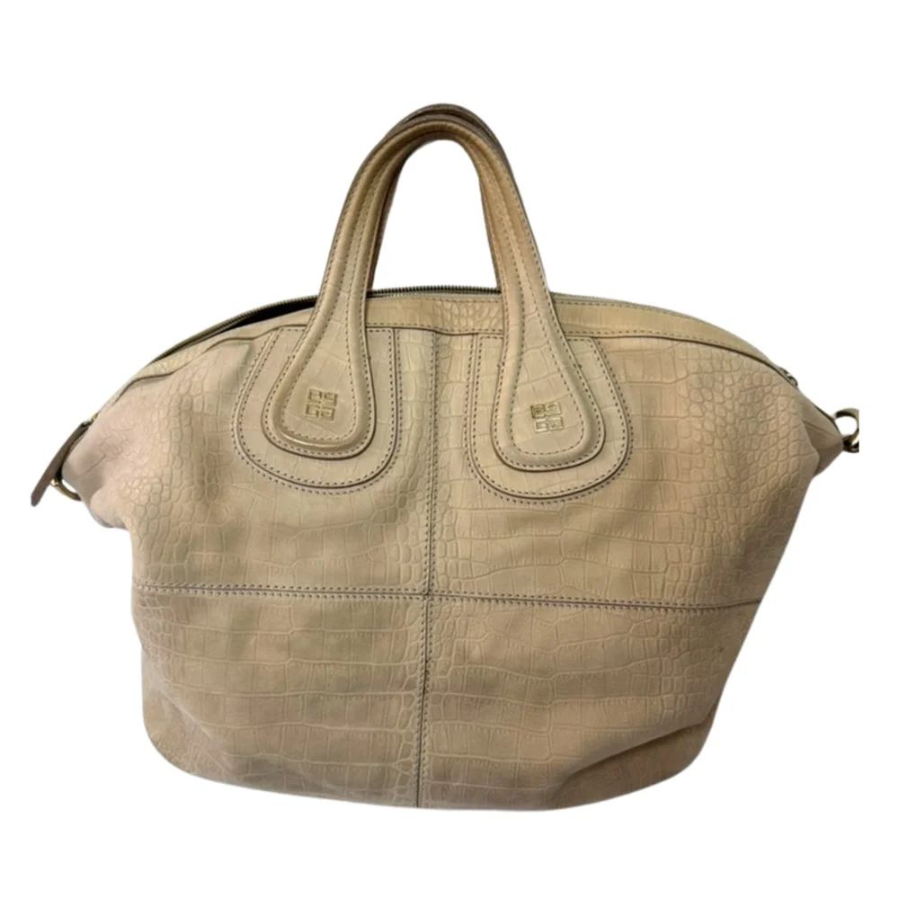 Givenchy Large Nightingale Croc Embossed Hobo